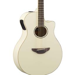 Yamaha Thinline body, spruce top, Vintage White